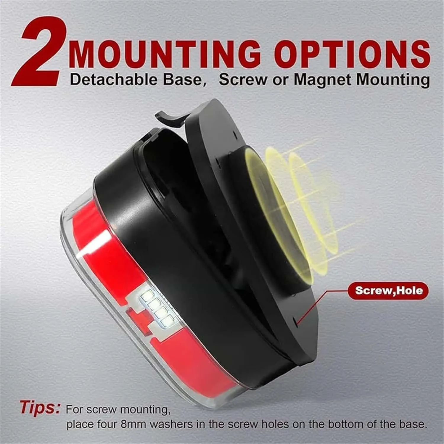 Magnetic Wireless Tail Lights for Trailer, 2025 Upgraded Wireless Trailer Lights Kit, Rechargeable Magnetic Led Trailers Light, for Truck, Rv, Camper, Boat, Carava (Magnetic type)