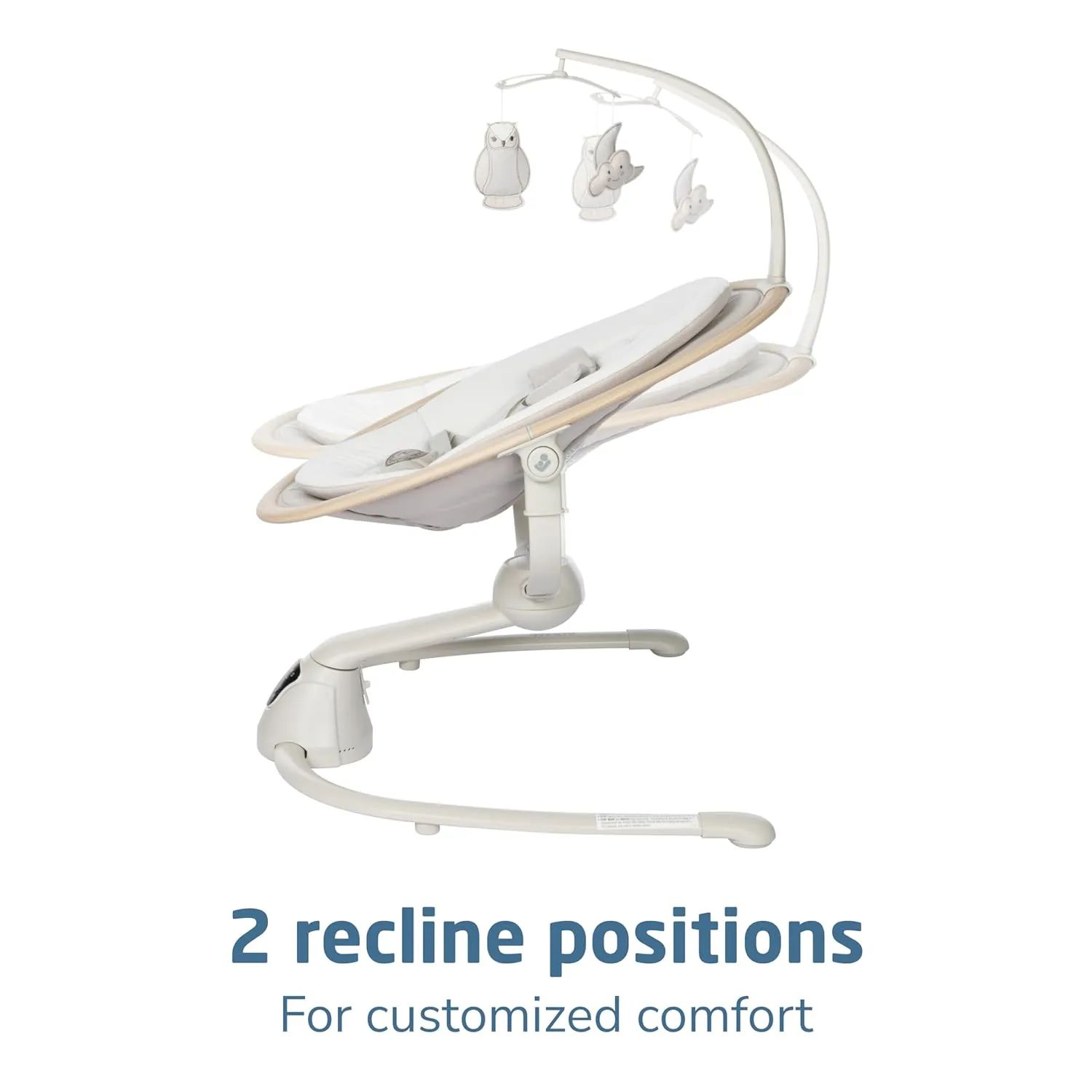 Maxi-Cosi Cassia Baby Swings for Infants: Smart Portable Baby Swing with Music, Lightweight & Foldable Baby Swing, 360 Rotation Infant Swing, Classic Oat
