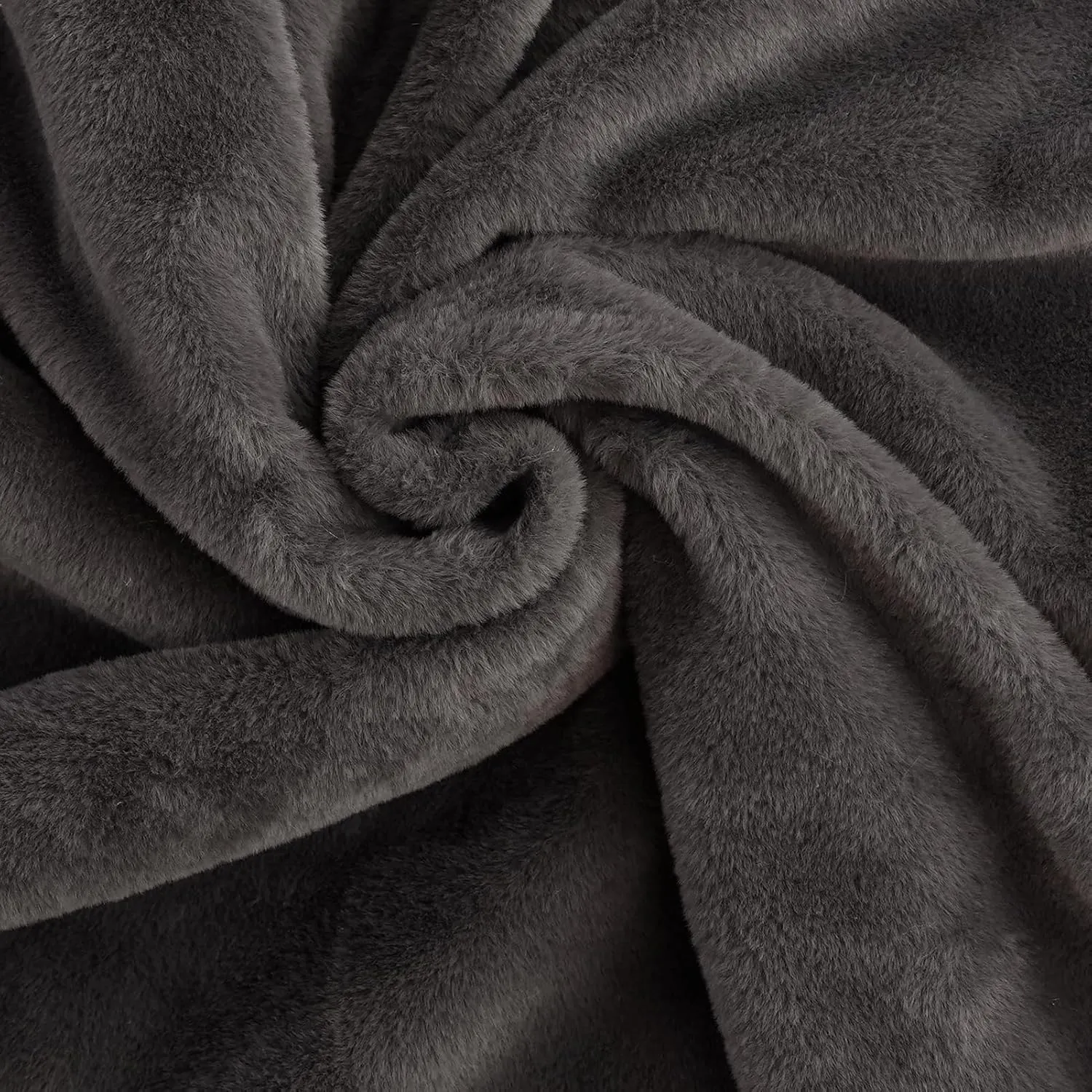 MAXYOYO Bean Bag Bed Folding Sofa Bed Floor Mattress for Adults, Extra Thick and Long Floor Sofa with Faux Fur Washable Cover,Full Floor Couch Bed for Bedroom Living Room, Dark Grey, 54x95 Inch