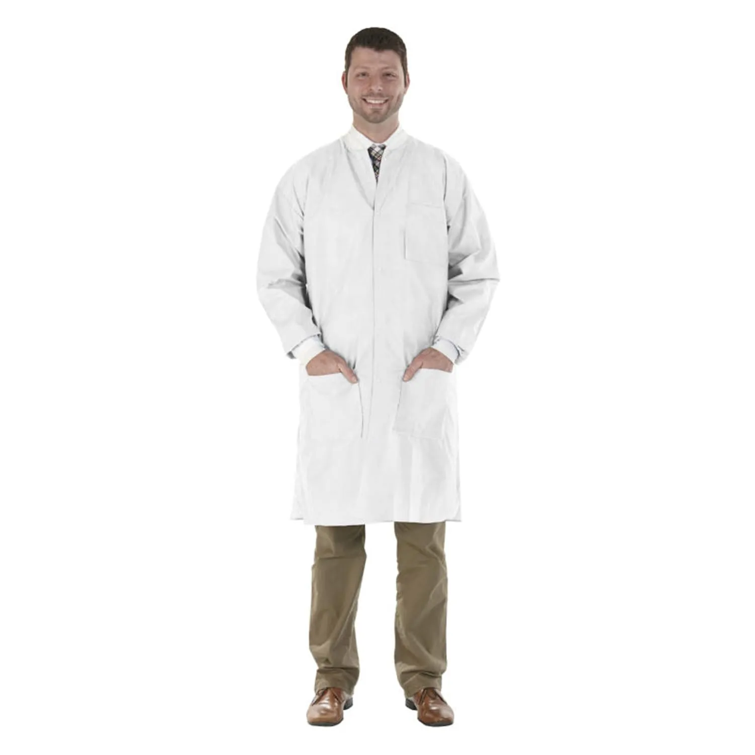 Medicom 8110-A SafeWear High Performance Lab Coat, White Frost, Small, Pack of 12