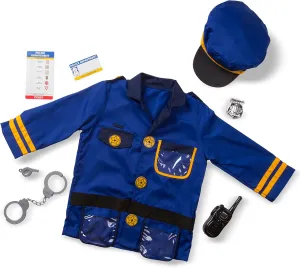 Melissa & Doug Police Officer Role Play Costume Dress-Up Set (8 pcs)