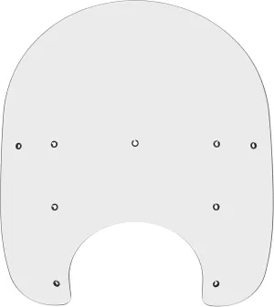 Memphis Shades MEP6120 Clear Windshield (15" Road King Replacement Plastic)