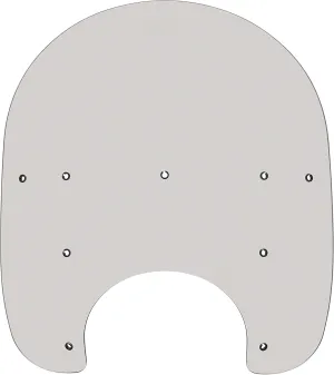 Memphis Shades MEP6129 Solar Windshield (Replacement Plastic For Harley-Davidson 15" Road King Replacement)