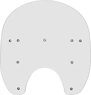 Memphis Shades MEP6140 Clear Windshield (Replacement Plastic For Harley-Davidson 15" Replacement Shield Hd Wide)