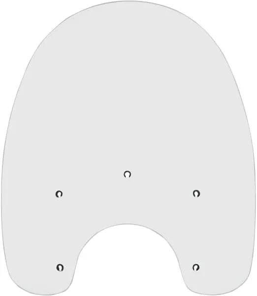 Memphis Shades MEP6370 Clear Windshield (Replacement Plastic For Harley-Davidson 19" Rep.Shield Fls Nostalgic)