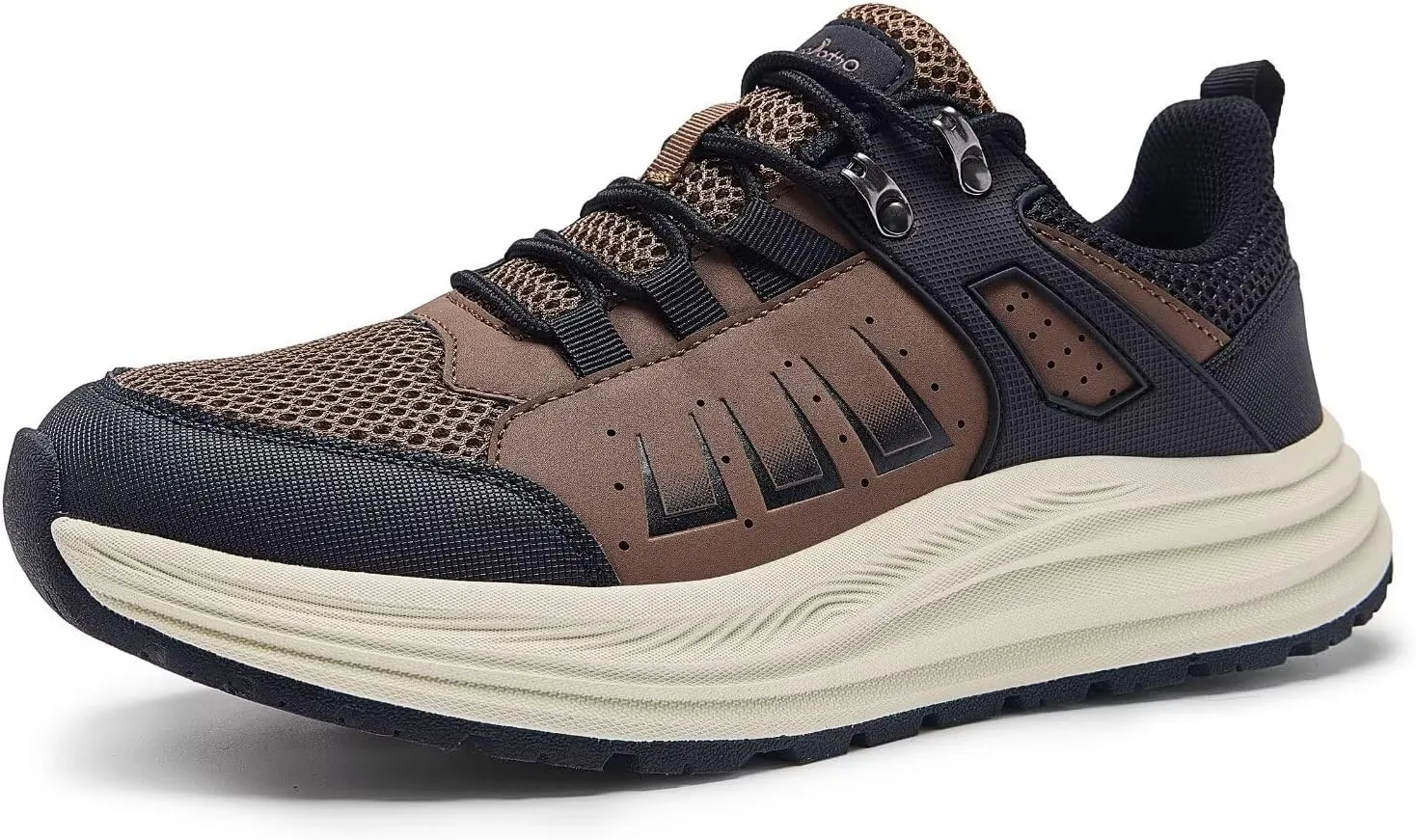 Men's Orthopedic Trail Running Shoes: Comfortable Casual Arch Support Plantar Fasciitis Trekking Walking Shoes, Orthotic Flat Feet Sport Hiking Gym Training Sneakers for Foot and Heel Pain Relief