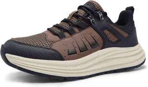 Men's Orthopedic Trail Running Shoes: Comfortable Casual Arch Support Plantar Fasciitis Trekking Walking Shoes, Orthotic Flat Feet Sport Hiking Gym Training Sneakers for Foot and Heel Pain Relief