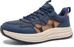 Men's Orthopedic Trail Running Shoes: Comfortable Casual Arch Support Plantar Fasciitis Workout Ooudoor Walking Shoes, Orthotic Flat Feet Hiking Sport Trekking Sneakers for Foot and Heel Pain Relief