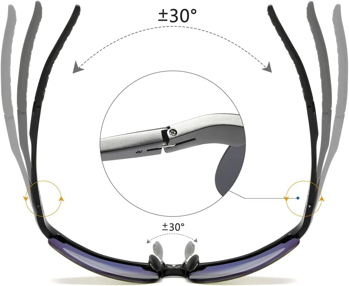 Mens Sports Polarized Sunglasses Driving Metal Frame UV Protection Sunglasses For Men 8177
