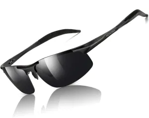 Mens Sports Polarized Sunglasses Driving Metal Frame UV Protection Sunglasses For Men 8177