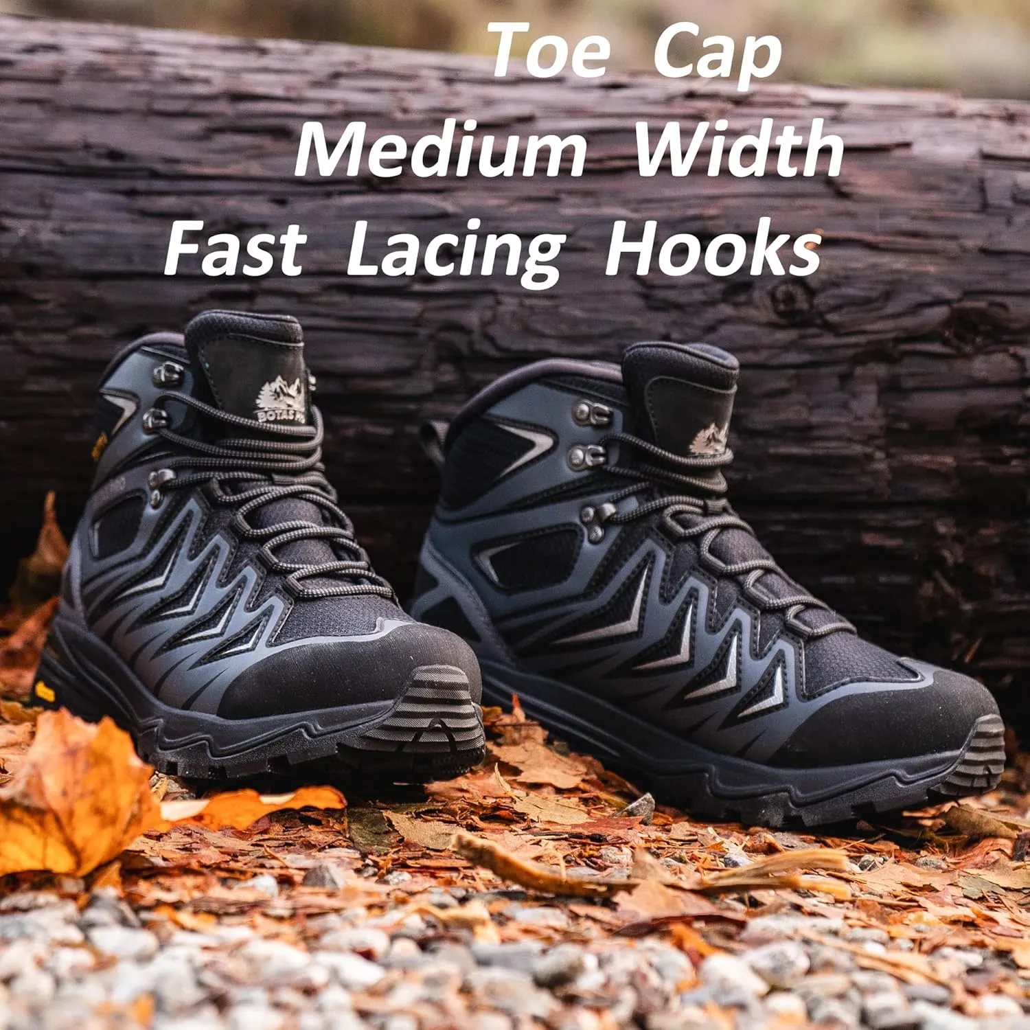 Men's Waterproof Hiking Boots, 6 Inch Slip Resistant Light Weight Outdoor Boots