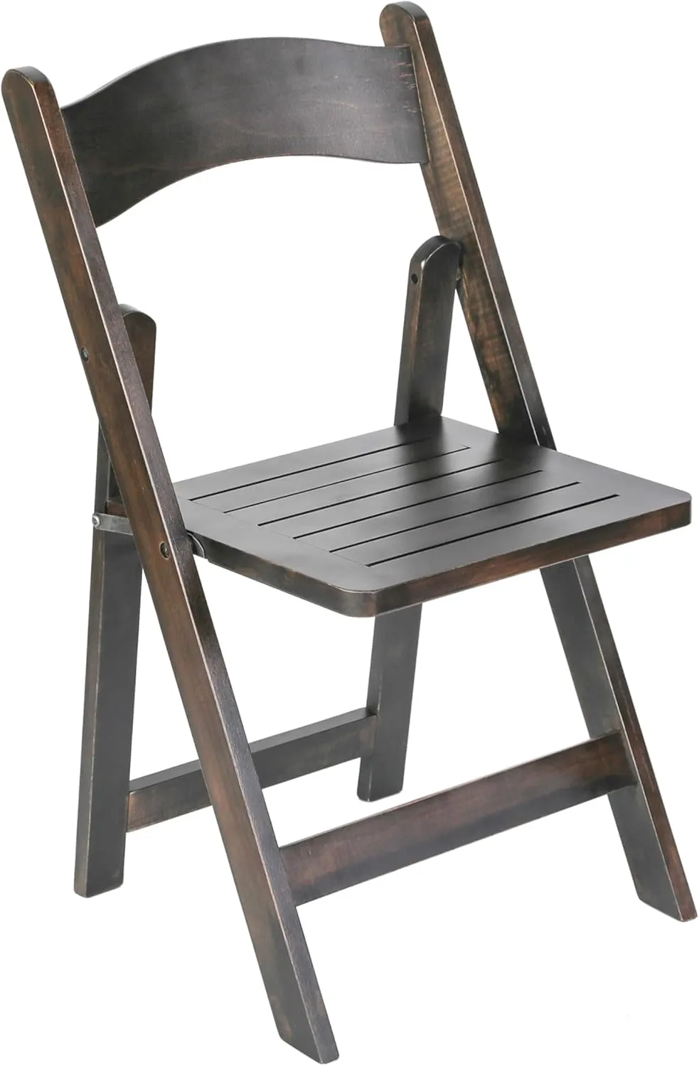 Merrick Lane Nathan Folding Solid Wood Dining Chair, Luxurious Curved Back, Versatile, Solid Beechwood Construction, Mortise & Tenon, Early American