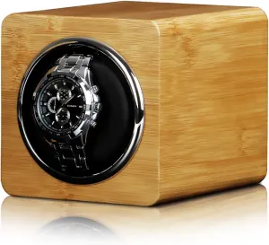Mini Automatic Watch Winding Box Mechanical Watch Silent Motor Shaker Watches Display Rotating Holder Storage Case Powered by Battery   Power Quiet and Well Operate