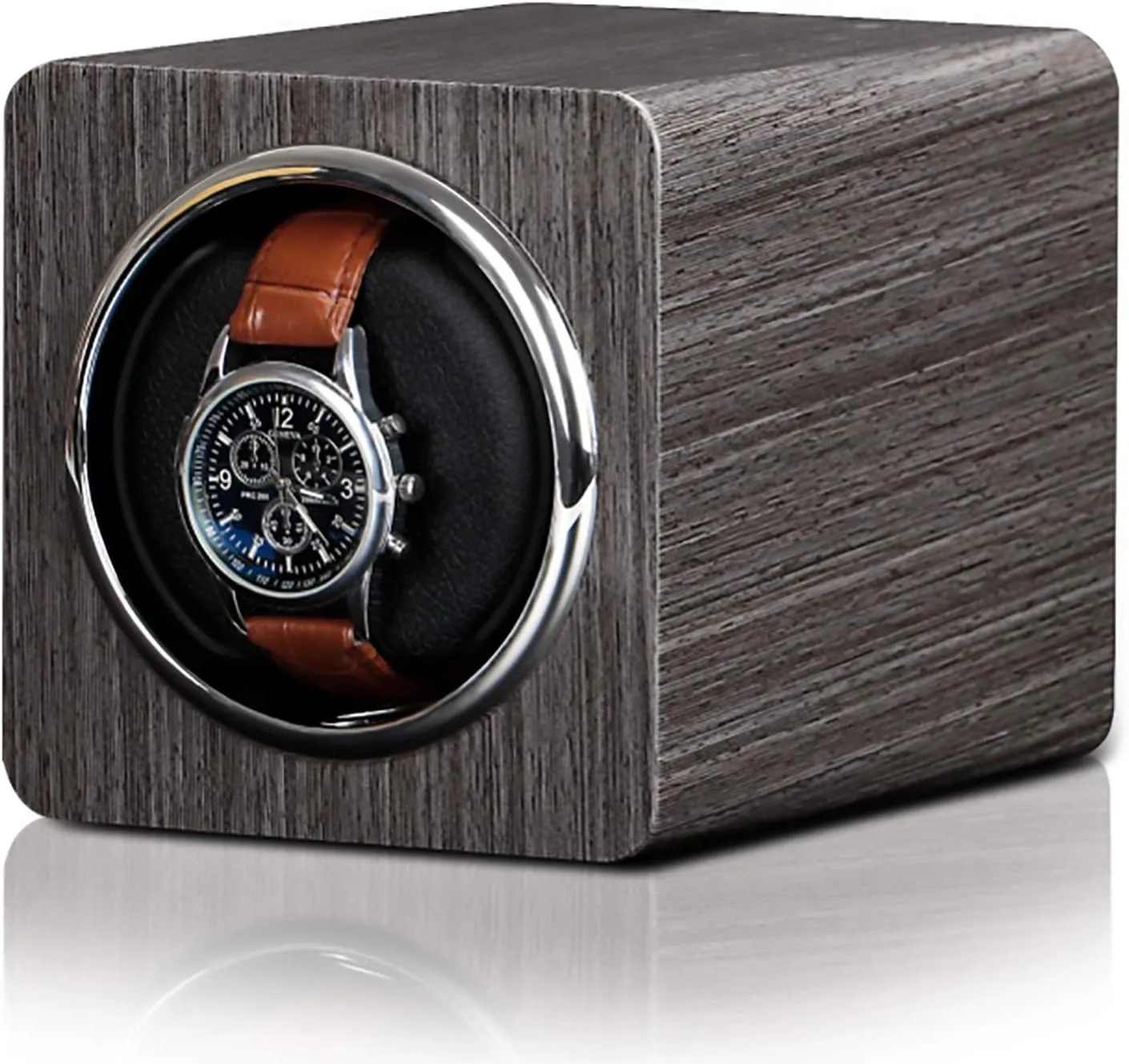 Mini Automatic Watch Winding Box Mechanical Watch Silent Motor Shaker Watches Display Rotating Holder Storage Case Powered by Battery   Power Quiet and Well Operate
