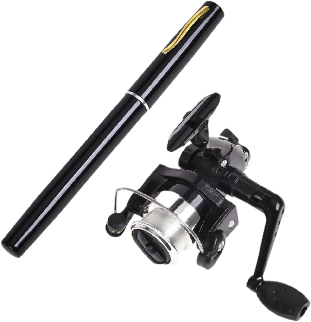 Mini Fishing Rod Reel Combo Mini Fishing Pole Pocket with Line Fishing Reel for Raft Saltwater Freshwater Sea Boys Girls