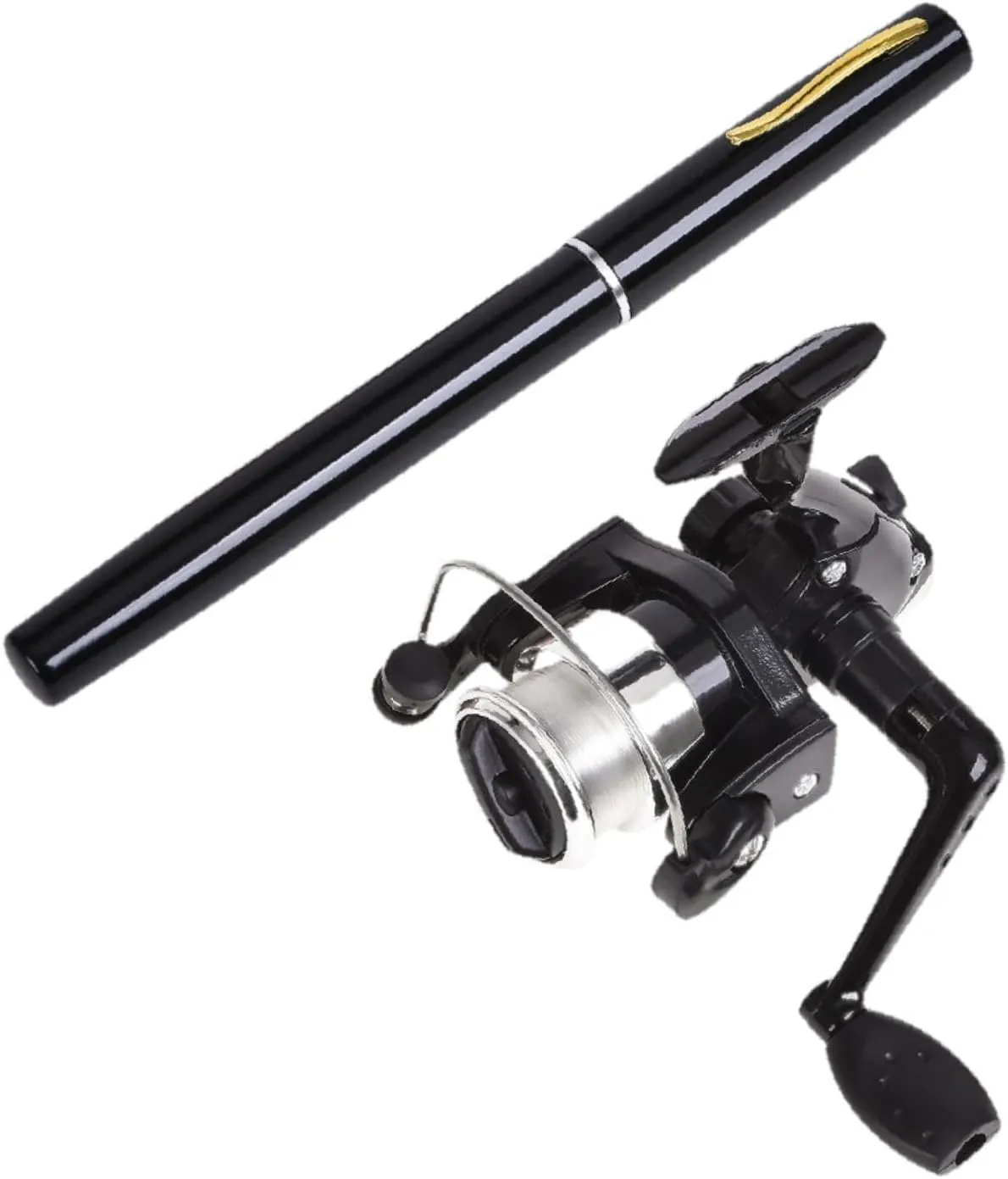 Mini Fishing Rod Reel Combo Mini Fishing Pole Pocket with Line Fishing Reel for Raft Saltwater Freshwater Sea Boys Girls