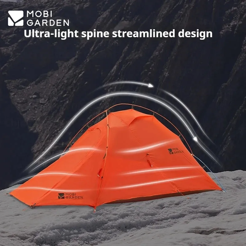 MOBI GARDEN Ultralight camping Tent 1/2 Person Outdoor hiking Travel Backpack Single Double Tent 15D 20D 30D 68D Nylon Portable