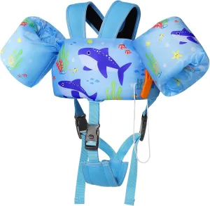 MoKo Swim Arm Band for Kids 20-30-50 lbs, Clearance Cute Cartoon Toddler Swim Vest, Swimming Water Wings Pool Floaties Sleeve for Children Learn to Swim