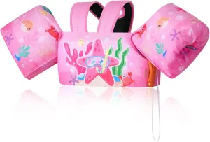 MoKo Swim Arm Band for Kids 20-30-50 lbs, Clearance Cute Cartoon Toddler Swim Vest, Swimming Water Wings Pool Floaties Sleeve for Children Learn to Swim