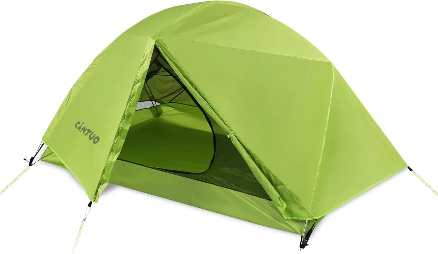 Mongar 2 Person Camping Tent 20D Nylon Lightweight & Waterproof Wind and Insect Control Outdoor Double Layer Free Standing Tent Backpacking Tent for Camping Hiking Cycling