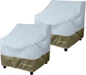 [monsoon] Patio Chair Cover Waterproof Outdoor Lawn Patio Furniture Chair Cover (32") - 2-Pack