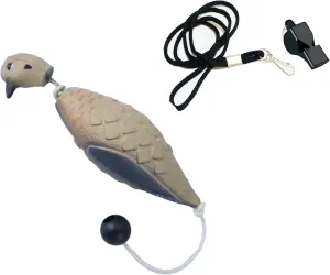 Morning Dove Duck Dummy and Whistle Hunting Dog Training - Black - Bumper Dummy Waterfowl Game Retrieval for All Sporting Dog
