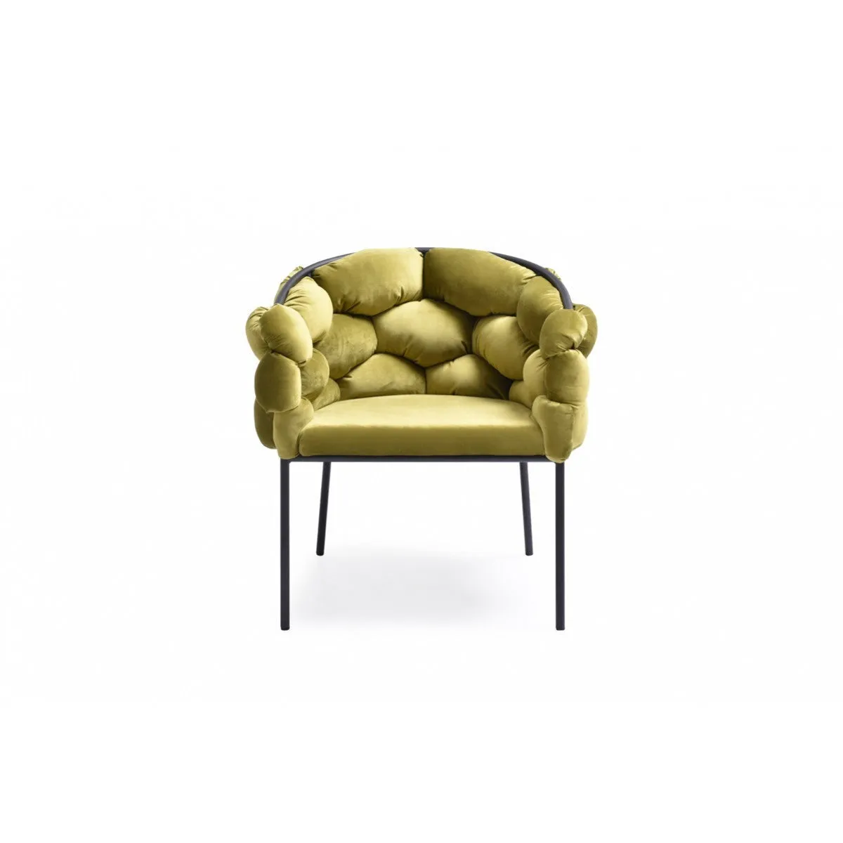Moss Green Geo Velvet and Black Velvet Dining Chair