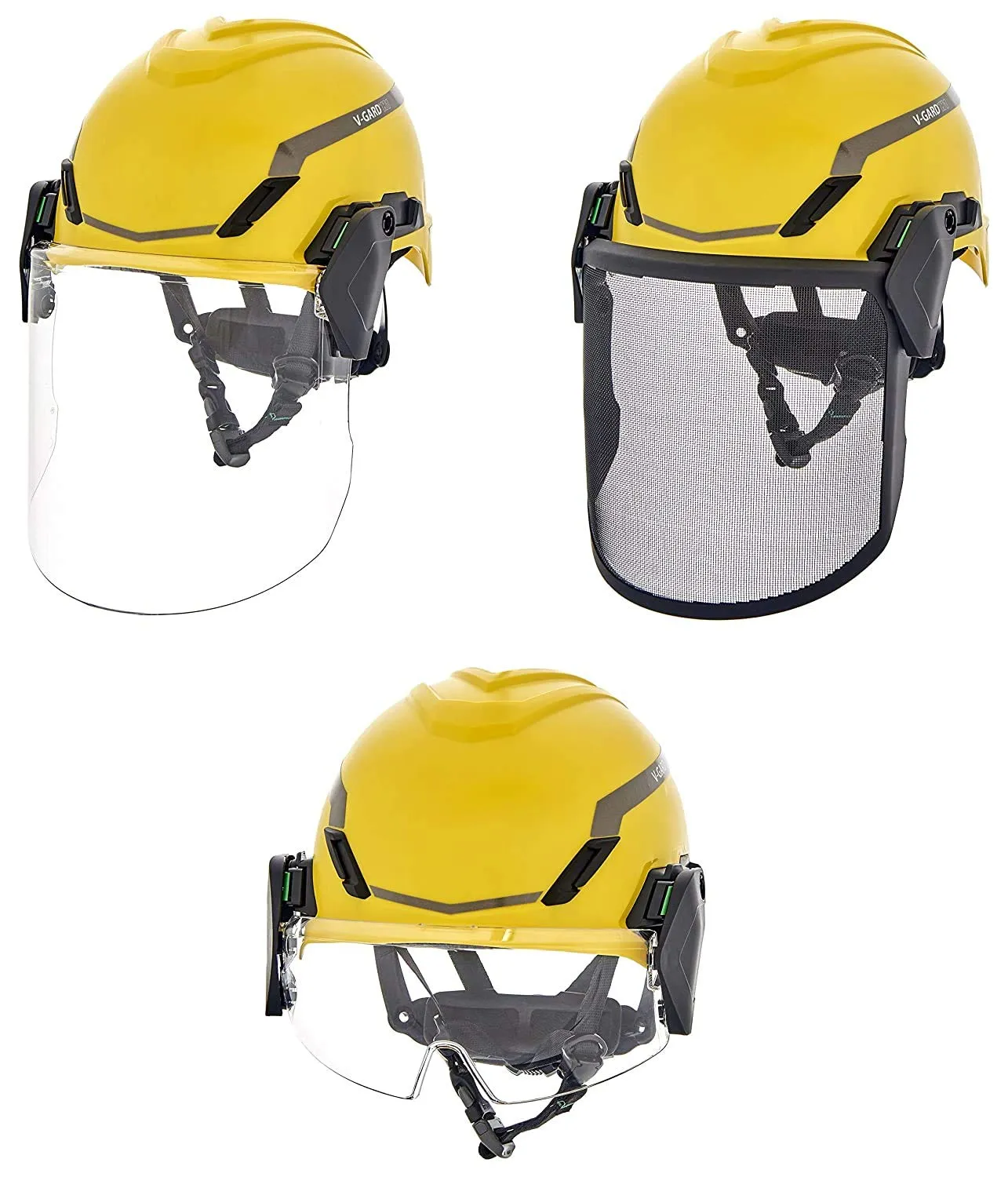 MSA 10194790 H1 V-Gard Helmet With Fas-Trac III Ratchet Suspension | Polyethylene Shell, Superior Impact Protection, Self Adjusting Crown Straps - Standard Size in Black