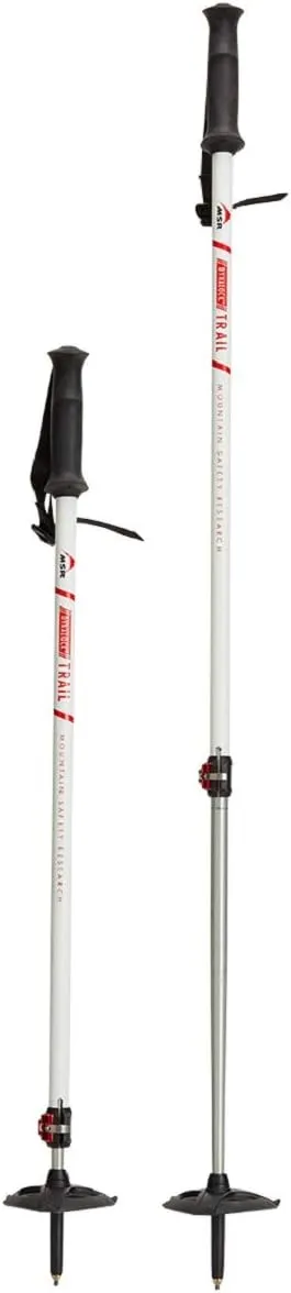 MSR DynaLock Trail 2-Section Alumunium Backcountry Poles, White, 80-140cm
