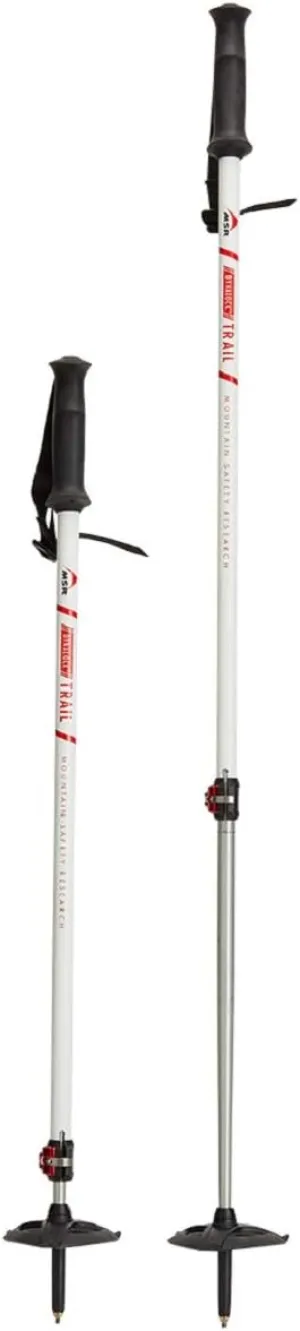 MSR DynaLock Trail 2-Section Alumunium Backcountry Poles, White, 80-140cm