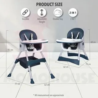Multifunction Baby Chair Feeding Safety Baby Chair Adjustable Foldable Portable Dining High Chair Baby with Storage Bag