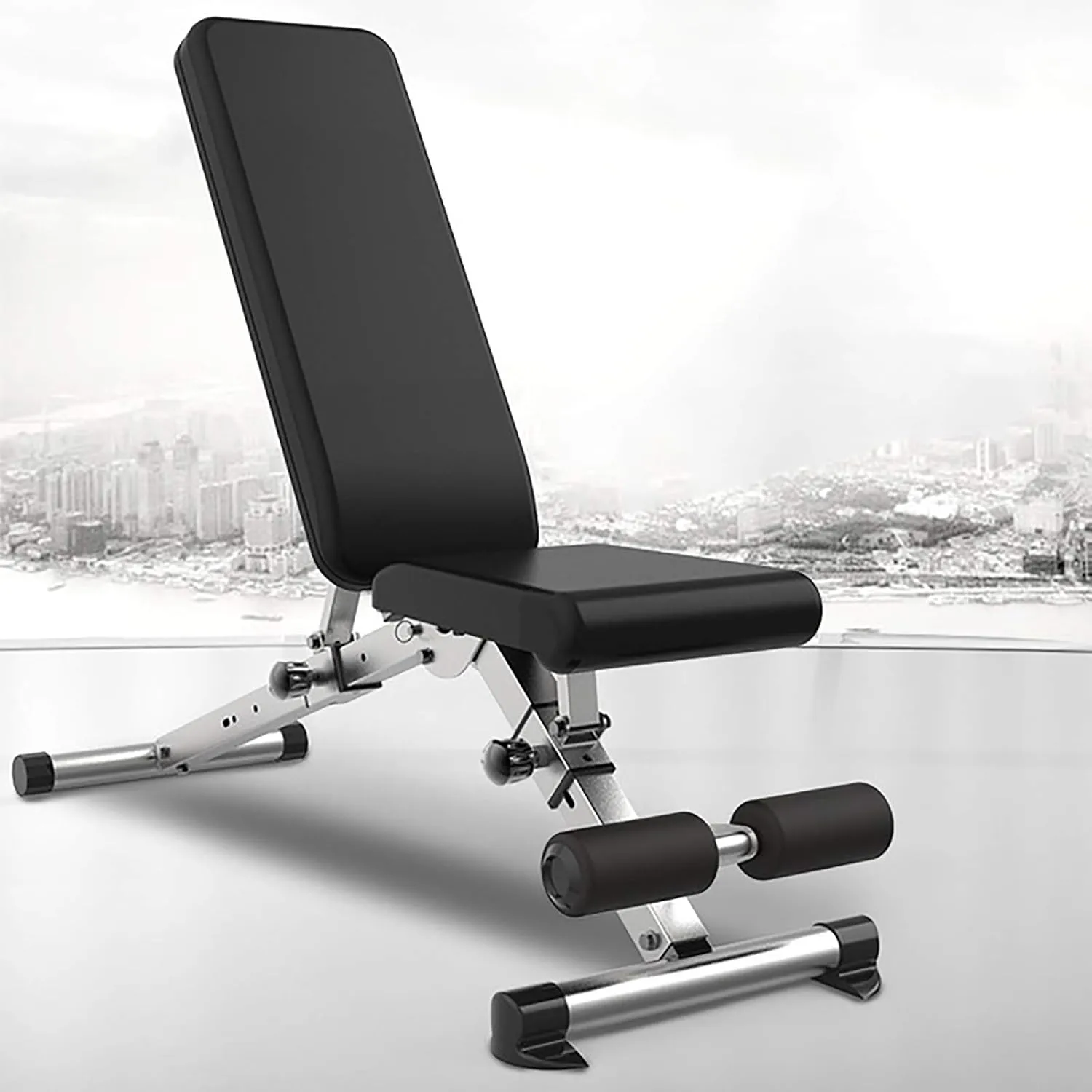 Multifunction Foldable Dumbbell Bench Sit-ups Incline Decline Dumbbell Fitness Stool for Strength Training Adjustable Weight Bench for Full Body Workout