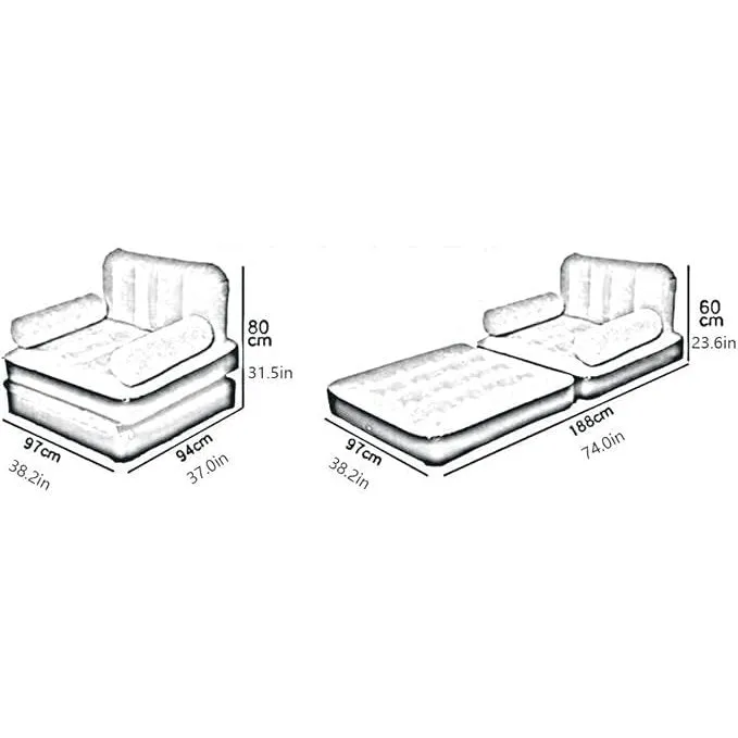 Multifunction Inflatable Sofa Bed | Air Lounger Sofa Chair | Soft, Comfortable & Foldable for Indoor & Outdoor Use