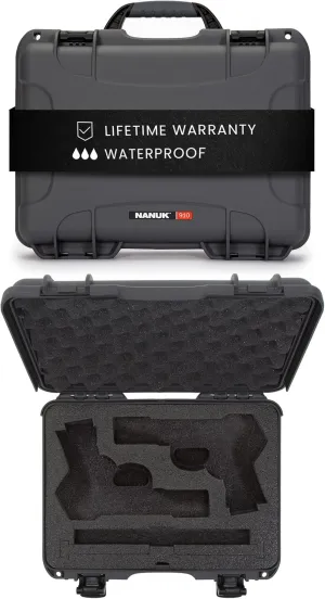 NANUK 910 Hard Case for 2 UP Classic Single Sporting Gear, IP67 Waterproof Hard Storage, Made in North America 2 UP Classic Short Case – (14.3’’ x 11.1’’ x 4.7’’)