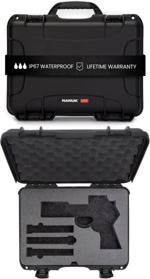 NANUK 910 Hard Case for Single Sporting Gear, IP67 Waterproof Hard Storage, Made in North America Short Multipurpose Case – (4.3’’ x 11.1’’ x 4.7’’)