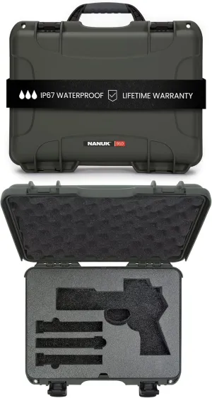 NANUK 910 Hard Case for Single Sporting Gear, IP67 Waterproof Hard Storage, Made in North America Short Multipurpose Case – (4.3’’ x 11.1’’ x 4.7’’)