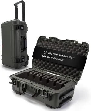 NANUK 935 Hard Case with Custom Foam Insert for 6 UP Professional Sporting Gear with Wheels – IP67 Waterproof 6 UP Gear Case Storage, Made in North America – Medium (20.5” x 11.3” x 7.5”)