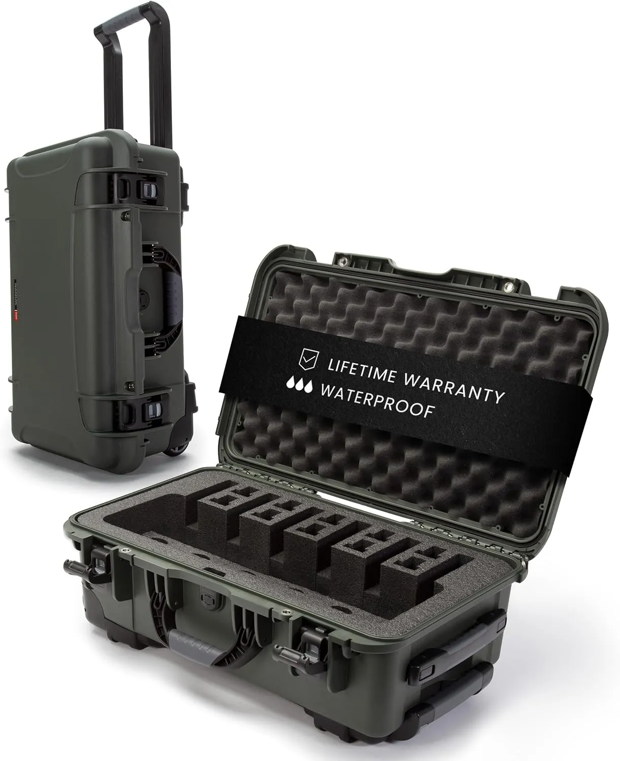 NANUK 935 Hard Case with Custom Foam Insert for 6 UP Professional Sporting Gear with Wheels – IP67 Waterproof 6 UP Gear Case Storage, Made in North America – Medium (20.5” x 11.3” x 7.5”)