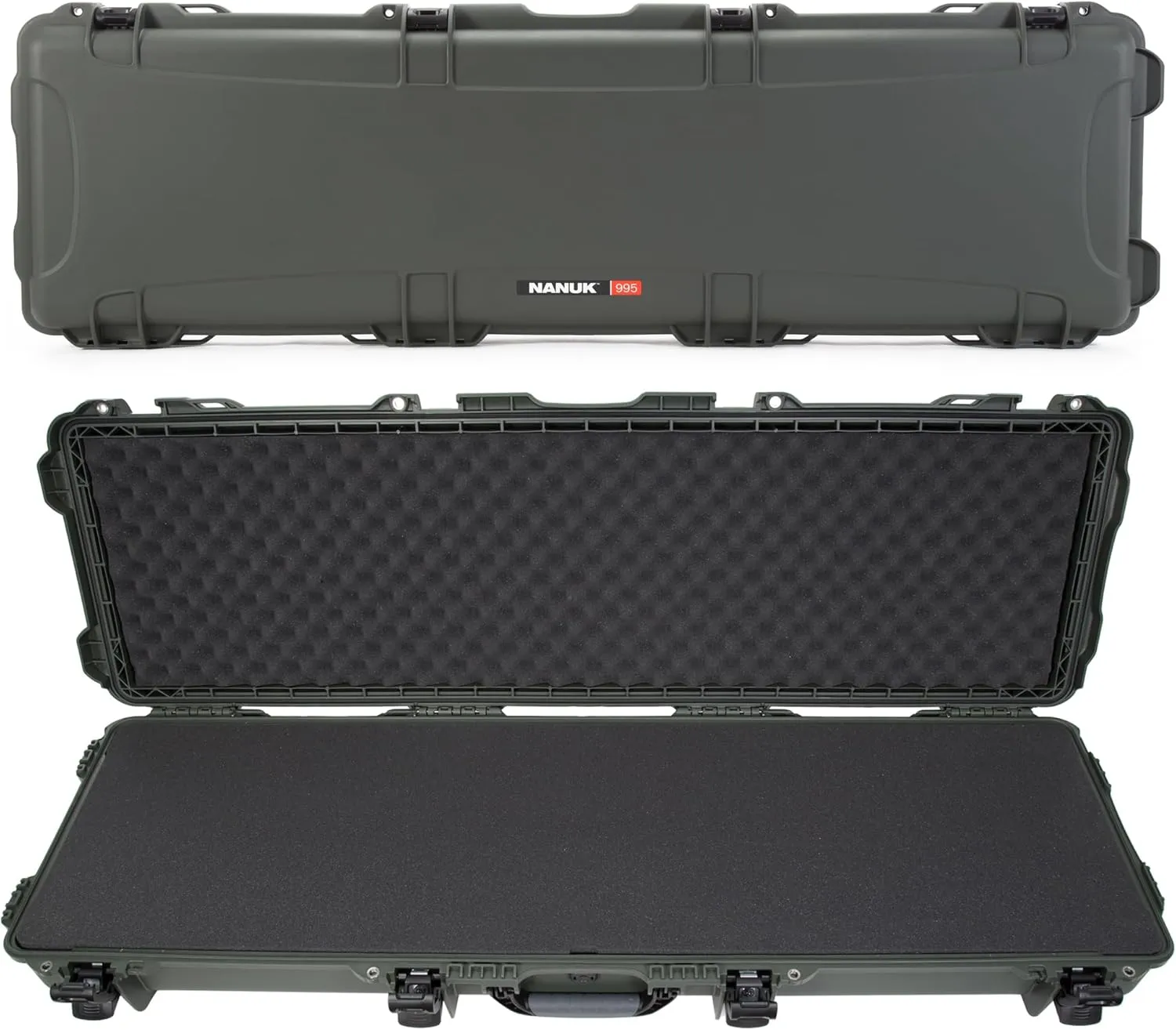NANUK 995 Long Professional Hunting Case with Wheels & Foam, Crushproof, IP67 Waterproof Hard Mutipurpose Case 55.1” x 17.3” x 6.6”