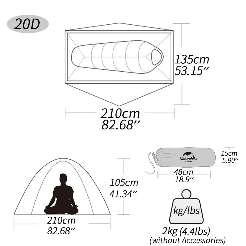 Naturehike Cycling Tent Ultralight 20D Single Person Tent