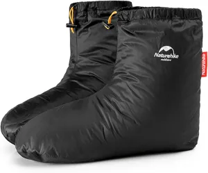 Naturehike Ultralight Duck Down Booties for Adults, Waterproof Winter Warm Foot Warmers for Sleeping, Sleep Booties for Women & Man for Home, Outdoor, Camping, Hiking, Compressible Storage