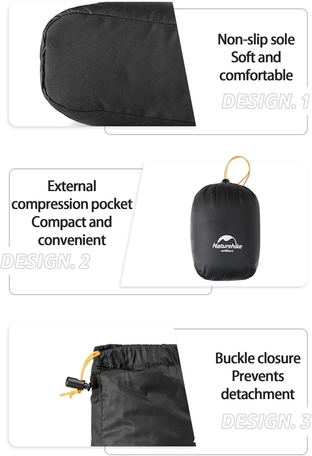 Naturehike Ultralight Duck Down Booties for Adults, Waterproof Winter Warm Foot Warmers for Sleeping, Sleep Booties for Women & Man for Home, Outdoor, Camping, Hiking, Compressible Storage