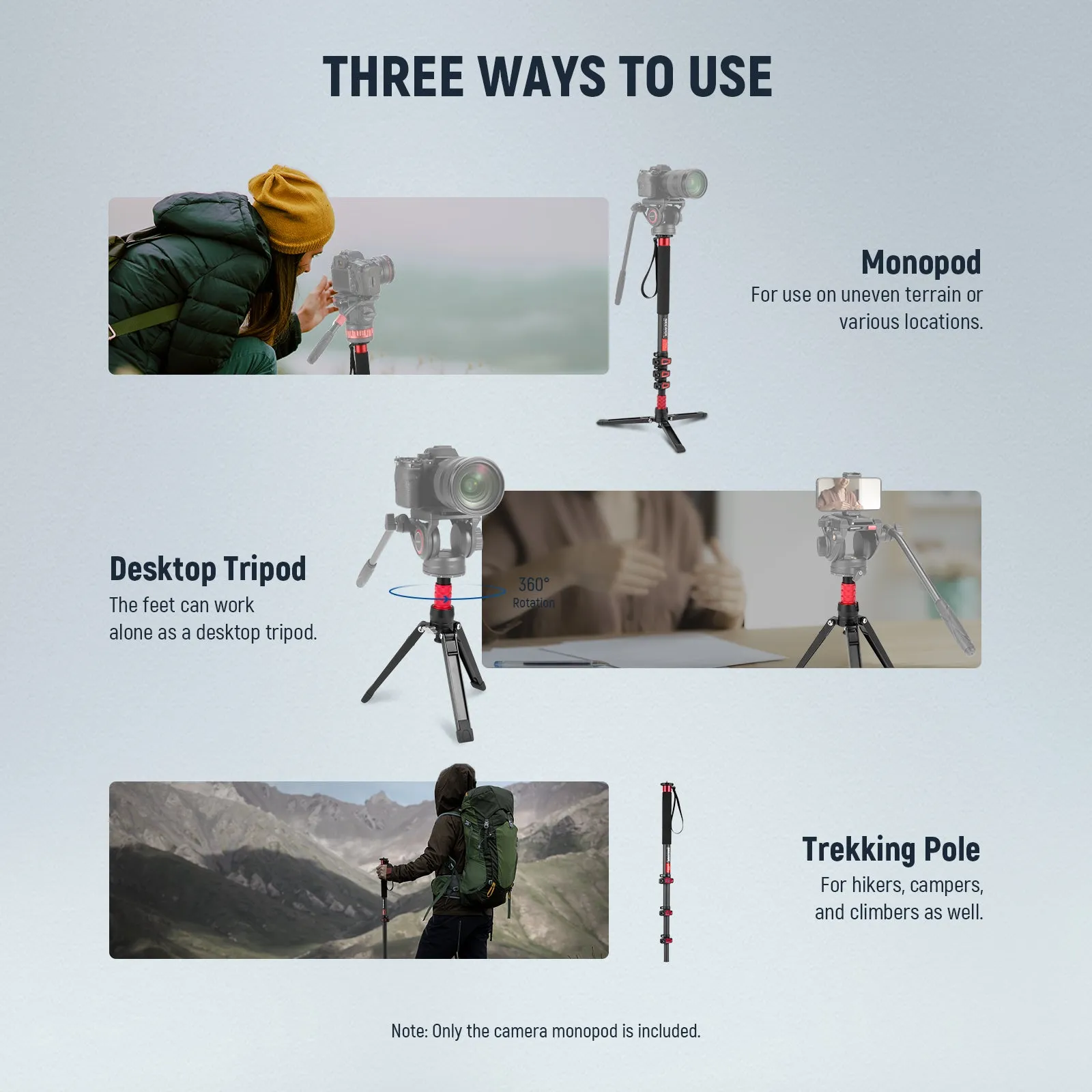 NEEWER TP71 71.6" 182cm Pro Camera Monopod