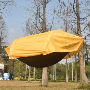 Net Hammock Outdoor Patio Furniture Hammock Tent Camping Network Hiking Hanging Camping Hammock (Color : Argento, Size : 270x140cm) (3 Pack)