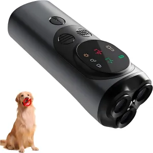 New Bark no More Ultrasonic Pet Training Device,Rechargeable,Without Hurting Your Pet, Alternative to Painful Dog Shock Collar (Dark Grey)