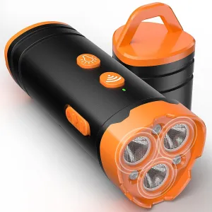 New Dog Bark Deterrent Devices, Professional Dog Training Tool, Anti Bark Device for Dogs, w/ 3X Sonic emitters 50ft Range for Dog Training, Alternative to bark Collar,Orange