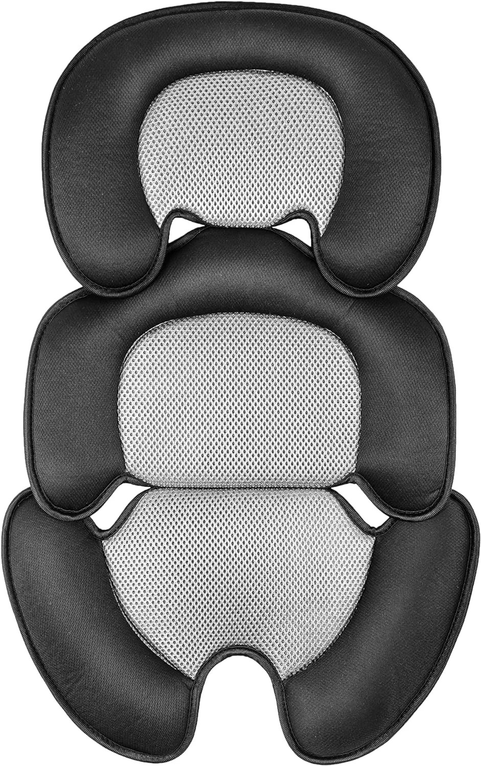 Newborn Baby Support Cushion Infant Insert 3D Mesh Breathable Liner Compatible with Stroller, Car seat, High Chair Etc (Black)