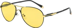 Night Driving Glasses Men Women - Anti-Glare Polarized UV400 Yellow Safety Night Vision Glasses for Driving Fishing