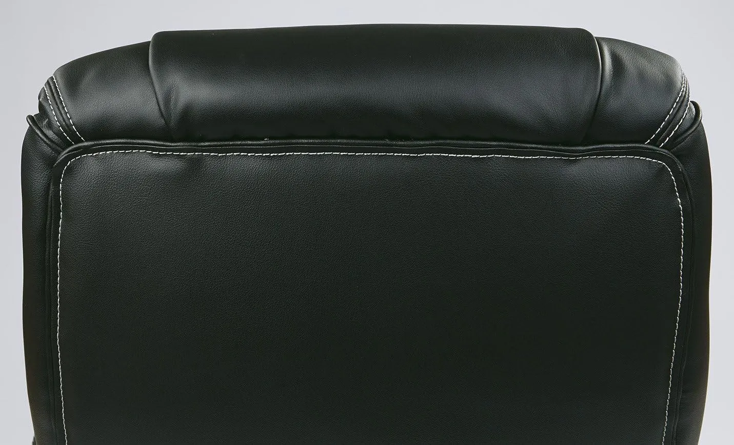 Office Star ECH Series High Back Executive Bonded Leather Office Chair with Adjustable Padded Flip Arms, Black with Silver Coated Base