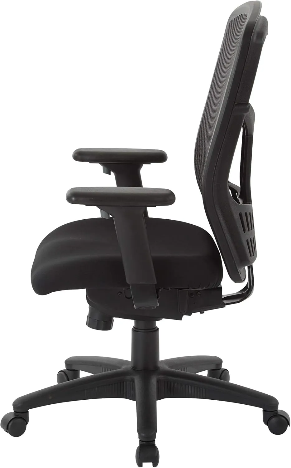 Office Star ProGrid High Back Manager's with Adjustable Seat Height, 2-to-1 Synchro Tilt Control and Seat Slider, Coal FreeFlex Fabric